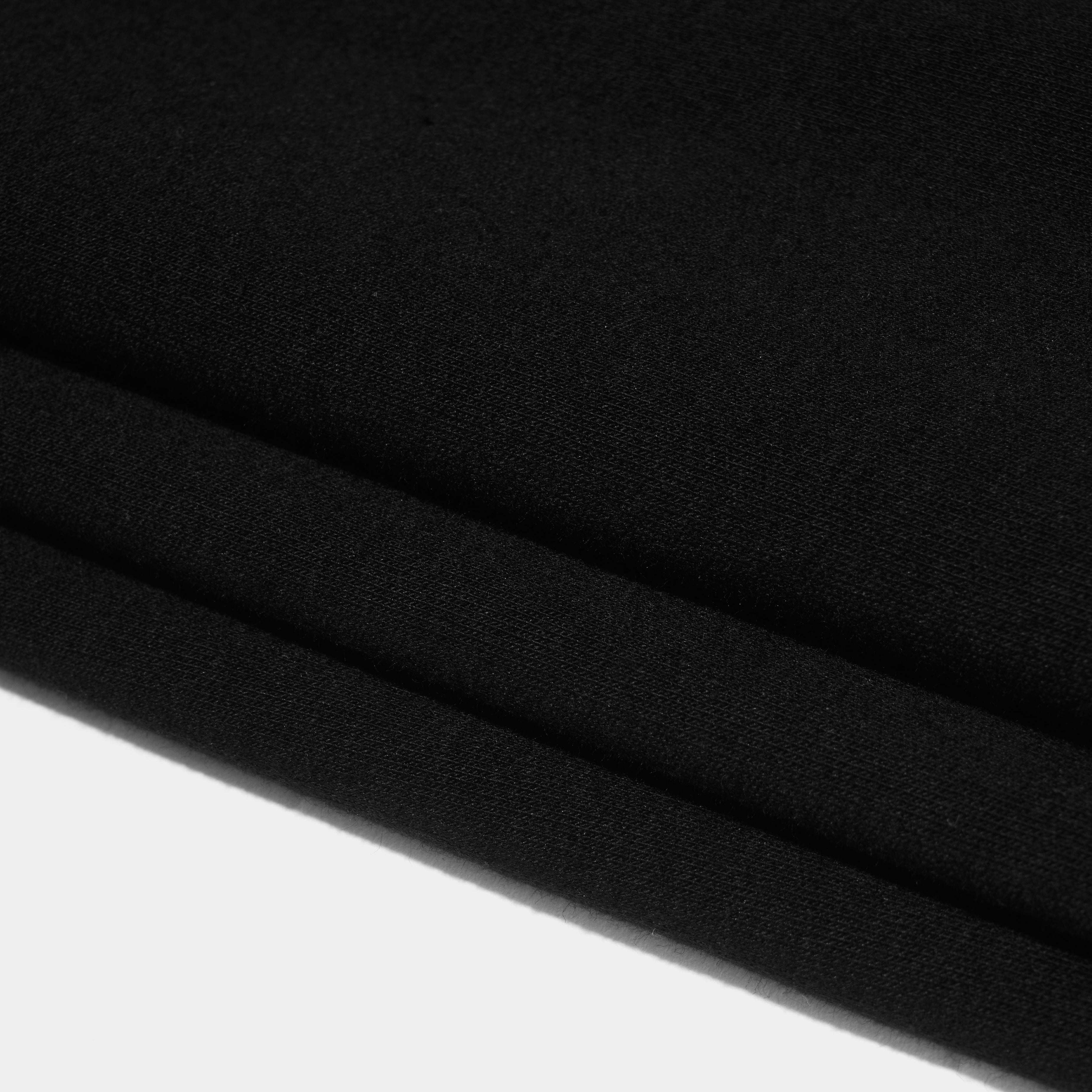 Detail view of Nocturne Black organic cotton fabric by AURETEMPHE.